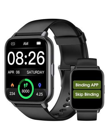 Reloj Inteligente Kummel Negro con Llamadas Bluetooth y Podómetro