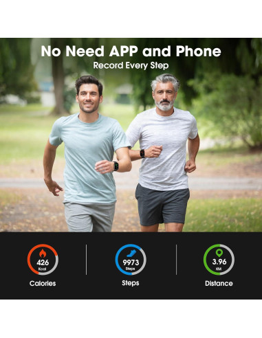Reloj Inteligente Kummel Negro con Llamadas Bluetooth y Podómetro