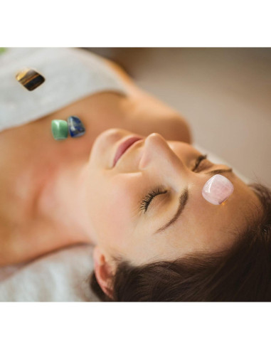 Conjunto de 8 Cristales Chakra Naturales para Meditación