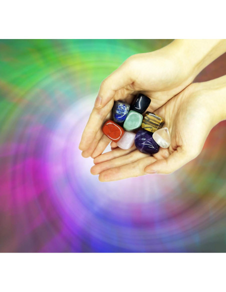 Conjunto de 8 Cristales Chakra Naturales para Meditación Conjunto de 8 Cristales Chakra Naturales para Meditación