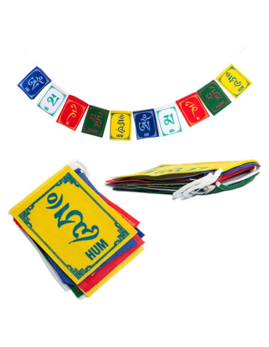 Banderas de Oración Tibetanas Mini HIMALAYAN BAZAAR 10 Piezas
