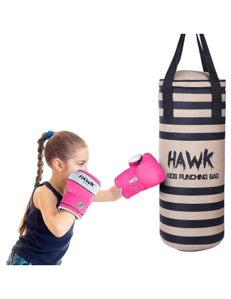 Saco de Boxeo para Niños Hawk 61 cm Sin Relleno MMA Saco de Boxeo para Niños Hawk 61 cm Sin Relleno MMA