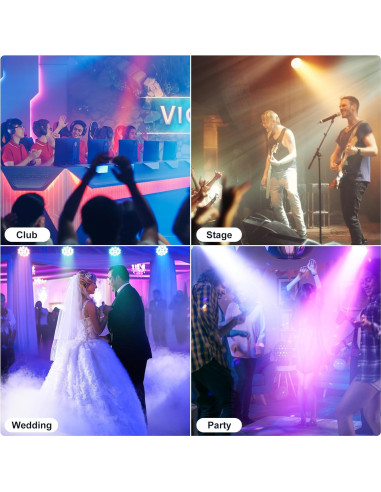 Luz Par LED RGBW 14X18W DMX512 para Escenario y Eventos