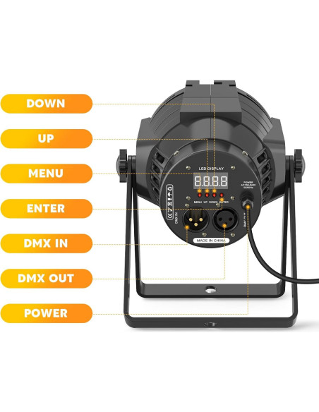 2 Focos COB 80W HOLDLAMP Luz de Escenario DMX Metal 2 Focos COB 80W HOLDLAMP Luz de Escenario DMX Metal
