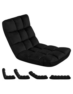 Silla de Suelo Yaheetech Ajustable 14 Posiciones Negro