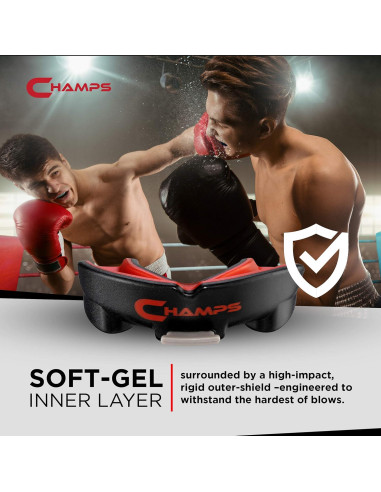 Protector Bucal Transpirable Champs MMA para Boxeo y Artes Marciales