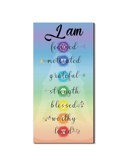 Decoración de Pared Chakra Blulu 30x15 cm Madera Motivacional Decoración de Pared Chakra Blulu 30x15 cm Madera Motivacional