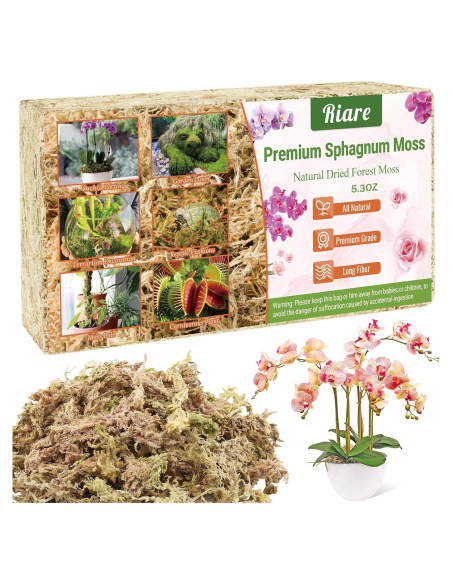 Musgo Sphagnum Premium Riare 150 g - Mezcla para Plantas Musgo Sphagnum Premium Riare 150 g - Mezcla para Plantas