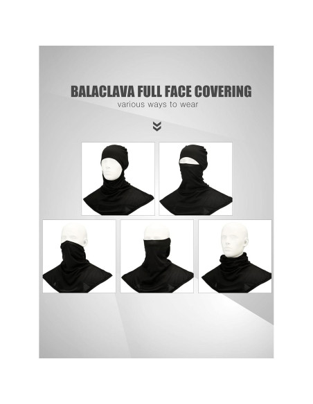 Balaclava Solar 3 Piezas SATINIOR Unisex Protección Facial Balaclava Solar 3 Piezas SATINIOR Unisex Protección Facial