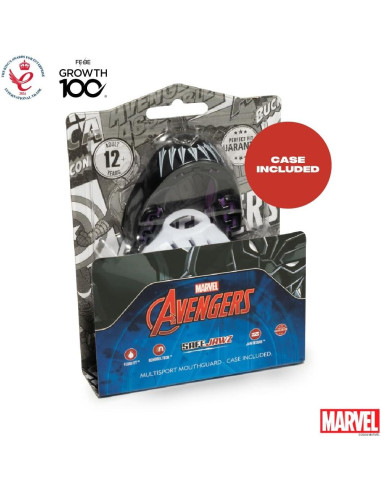 Protector Bucal Deportivo Safejawz Black Panther Junior Doble Capa