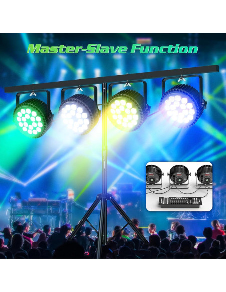 Luces Par LED U`King 12Wx18 RGBW para Escenario y Eventos Luces Par LED U`King 12Wx18 RGBW para Escenario y Eventos