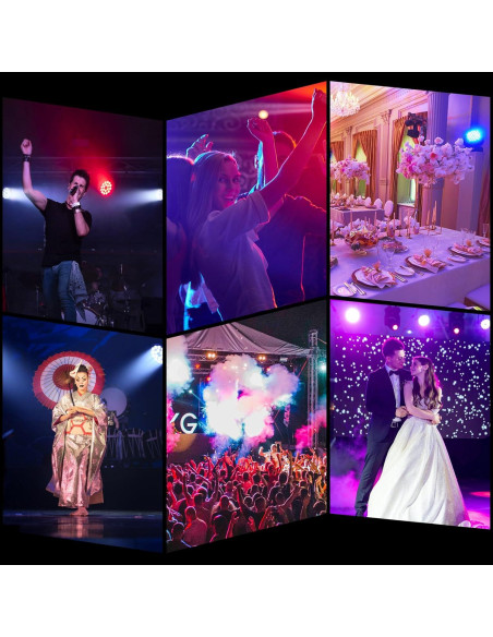 Luces Par LED U`King 12Wx18 RGBW para Escenario y Eventos Luces Par LED U`King 12Wx18 RGBW para Escenario y Eventos