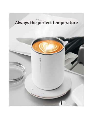 Taza de café autocalentable Aromount 300ml control temperatura