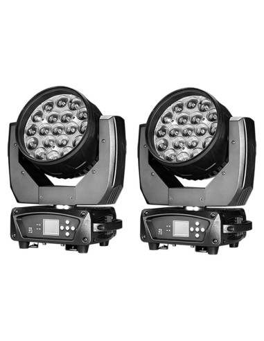 Cabezal Móvil Boulder Pro 19x15W LED 2 en 1 Blanco Variable