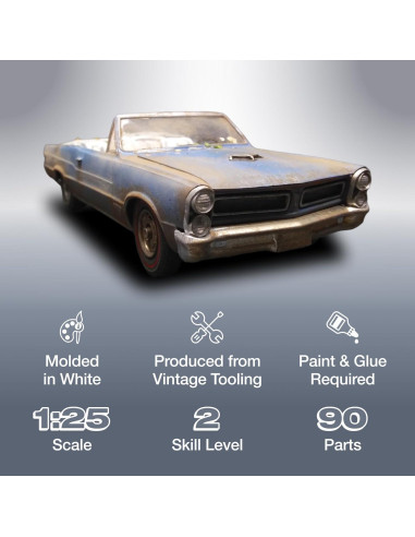 Modelo a Escala AMT 1965 Pontiac GTO 1:25 Blanco