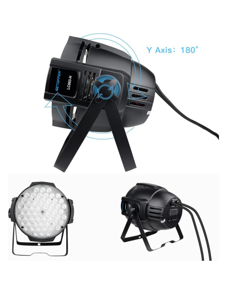 BETOPPER Luz de Escenario LED 54x2W Estroboscópica 5000 Lúmenes BETOPPER Luz de Escenario LED 54x2W Estroboscópica 5000 Lúmenes