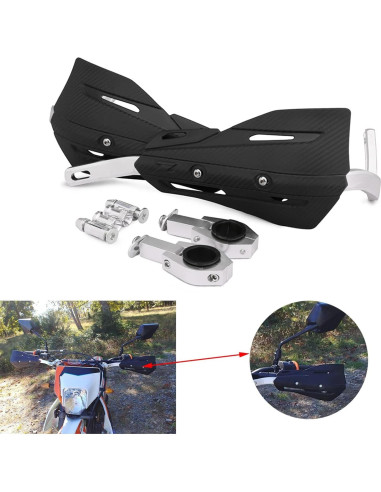 Protectores de Manos JFG RACING para Motocicleta - Aluminio Negro