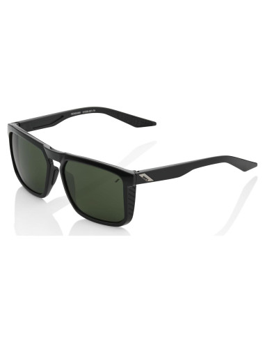 Gafas de sol cuadradas 100% Renshaw, lentes Ultra HD, negro