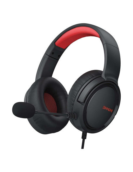 Auriculares Gaming BINNUNE BG02 con Micrófono 50mm Rojo