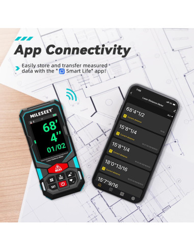 Medidor Láser MiLESEEY S7 100m Pantalla Color IP65