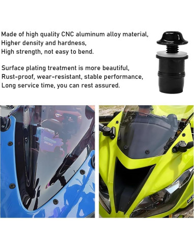 Kit de Tornillos de Parabrisas de Motocicleta KVAEY 10 Piezas