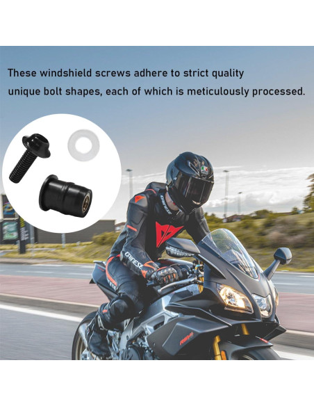 Kit de Tornillos de Parabrisas de Motocicleta KVAEY 10 Piezas Kit de Tornillos de Parabrisas de Motocicleta KVAEY 10 Piezas