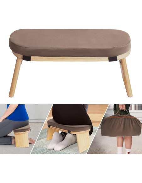 Banco de Meditación Plegable Beuioslyr con Cojín Ergonómico Banco de Meditación Plegable Beuioslyr con Cojín Ergonómico