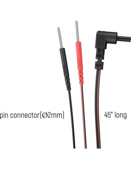 Cables de Reemplazo TENS iStim 2 Piezas 2mm Conectores Cables de Reemplazo TENS iStim 2 Piezas 2mm Conectores