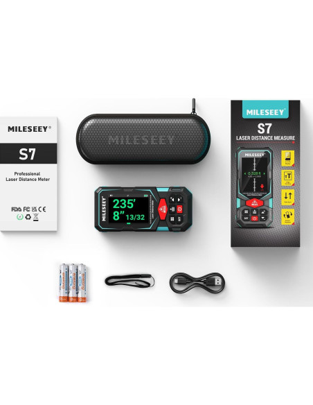 Medidor Láser MiLESEEY S7 100m Pantalla Color IP65 Medidor Láser MiLESEEY S7 100m Pantalla Color IP65
