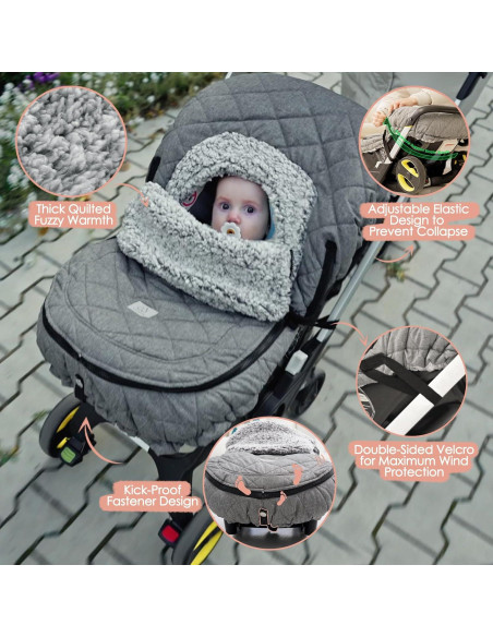 Funda para Asiento de Auto Bebé ACRABROS Gris Melange Invierno Funda para Asiento de Auto Bebé ACRABROS Gris Melange Invierno