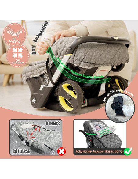 Funda para Asiento de Auto Bebé ACRABROS Gris Melange Invierno Funda para Asiento de Auto Bebé ACRABROS Gris Melange Invierno