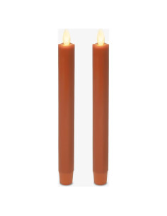 Set de 2 Velas LED Luminara Naranja Sin Llama 24.1 cm