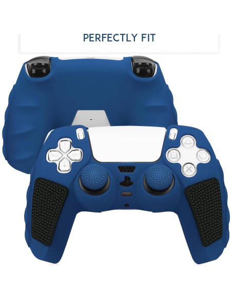 Funda Antideslizante SIKEMAY para Controlador PS5 - Azul-Negro Funda Antideslizante SIKEMAY para Controlador PS5 - Azul-Negro