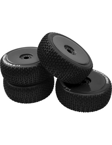 Neumáticos RC 1/8 Share Goo Caucho con Llantas Plástico 17mm
