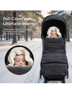 Saco de Pies para Cochecito Momcozy Fu001 Universal Negro 2