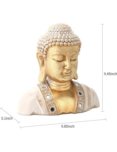 Estatua de Buda Dorada 24.13 cm - Decoración Zen y Meditación