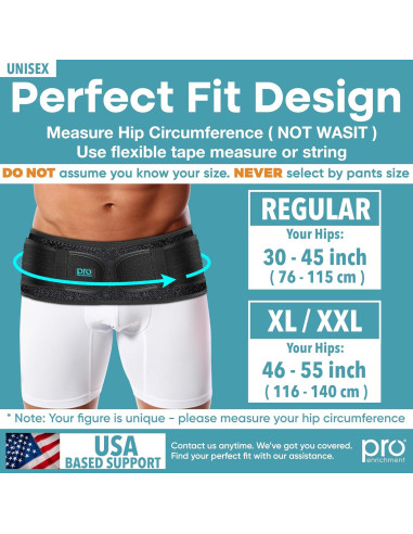 Cinturón Sacroilíaco Pro Enrichment XL-XXL Alivio Dolor Espalda