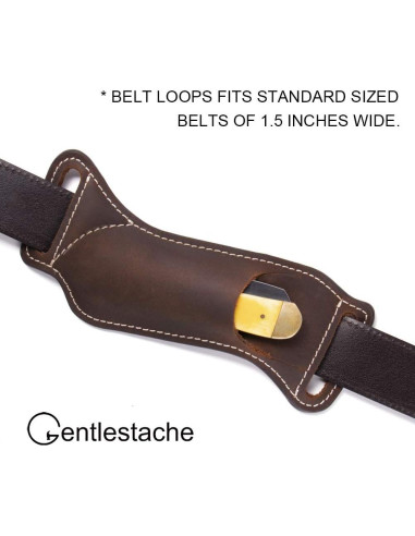 Funda de cuchillo de cuero Gentlestache EDC 17cm Marrón oscuro