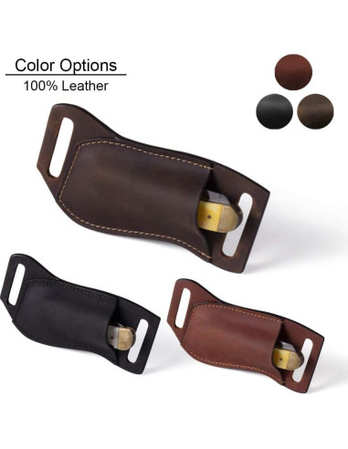 Funda de Cuchillo de Cuero Gentlestache Marrón Oscuro EDC