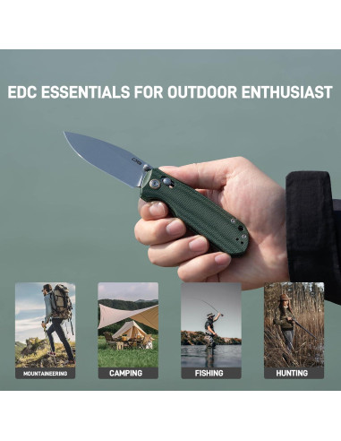 Cuchillo Plegable CJRB Maximal Verde 7.49 cm Acero AR-RPM9