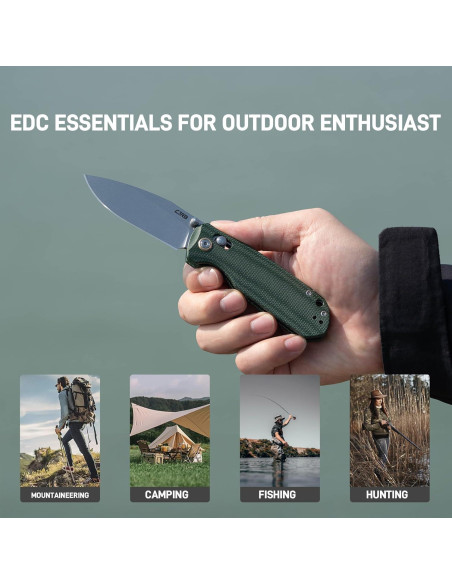 Cuchillo Plegable CJRB Maximal Verde 7.49 cm Acero AR-RPM9 Cuchillo Plegable CJRB Maximal Verde 7.49 cm Acero AR-RPM9