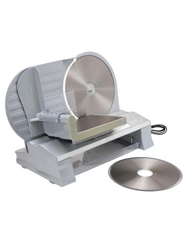 Cortadora de Carne Eléctrica LEM 21.6 cm Doble Cuchilla Inoxidable