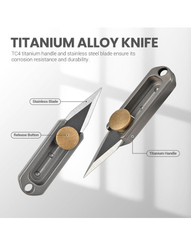 Cuchillo de Bolsillo ITOKEY Mini Titanio 4.29 cm EDC