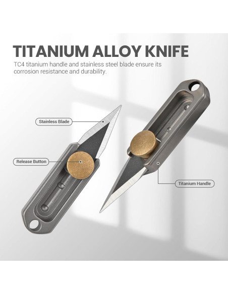 Cuchillo de Bolsillo ITOKEY Mini Titanio 4.29 cm EDC Cuchillo de Bolsillo ITOKEY Mini Titanio 4.29 cm EDC