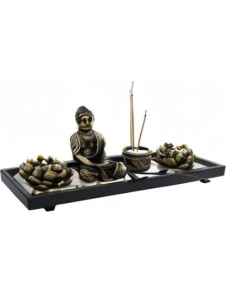 Jardín Zen de Mesa Buda Multicolor 12 Piezas USAMJTABLE Jardín Zen de Mesa Buda Multicolor 12 Piezas USAMJTABLE