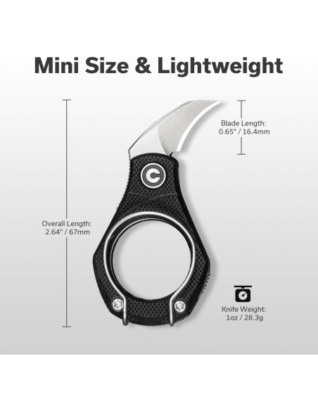Cuchillo Plegable CIVIVI Pyrus Mini EDC Negro 14C28N G10 Cuchillo Plegable CIVIVI Pyrus Mini EDC Negro 14C28N G10