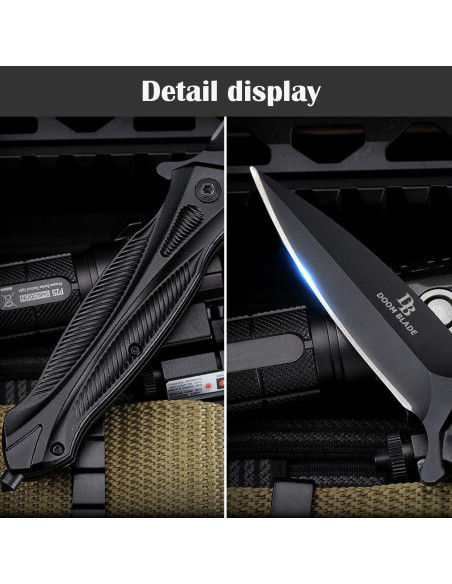 Cuchillo Plegable DOOM BLADE 204mm Acero Inoxidable Táctico Cuchillo Plegable DOOM BLADE 204mm Acero Inoxidable Táctico