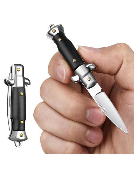 Cuchillo de bolsillo FUNBRO negro EDC 9.9 cm ligero y compacto Cuchillo de bolsillo FUNBRO negro EDC 9.9 cm ligero y compacto