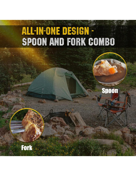 Spork Plegable M-Tac de Acero Inoxidable para Camping 15.24 cm Spork Plegable M-Tac de Acero Inoxidable para Camping 15.24 cm