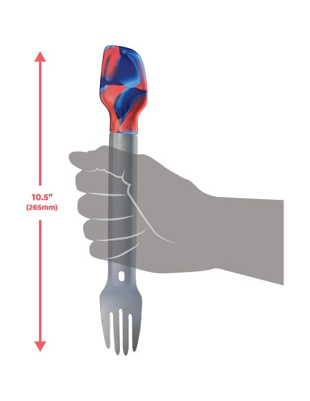 Cubiertos 5 en 1 Morsel XL Metal-Silicona para Camping Cubiertos 5 en 1 Morsel XL Metal-Silicona para Camping